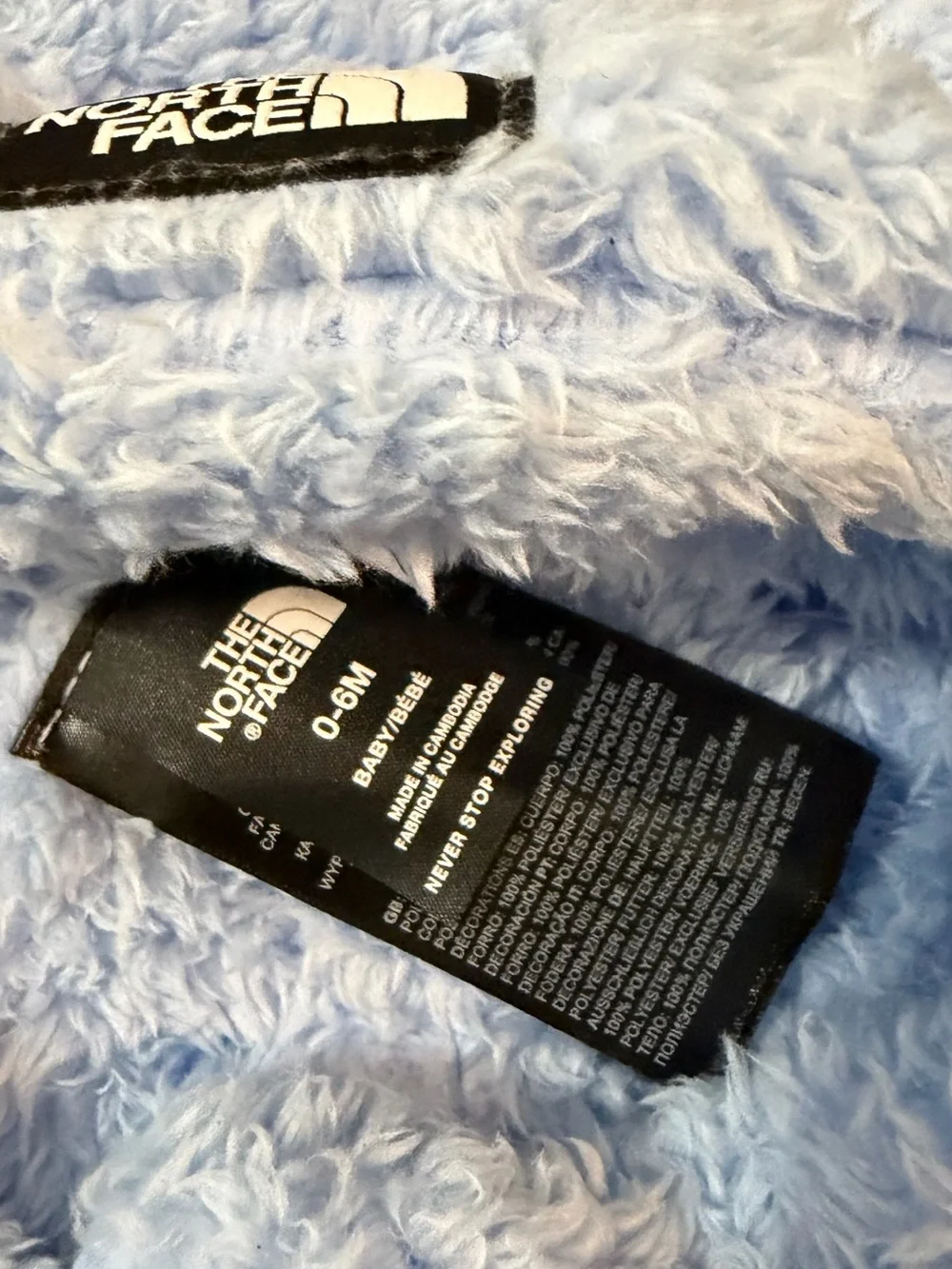The North Face Kids Plush Light Blue Bear Ear Beanie